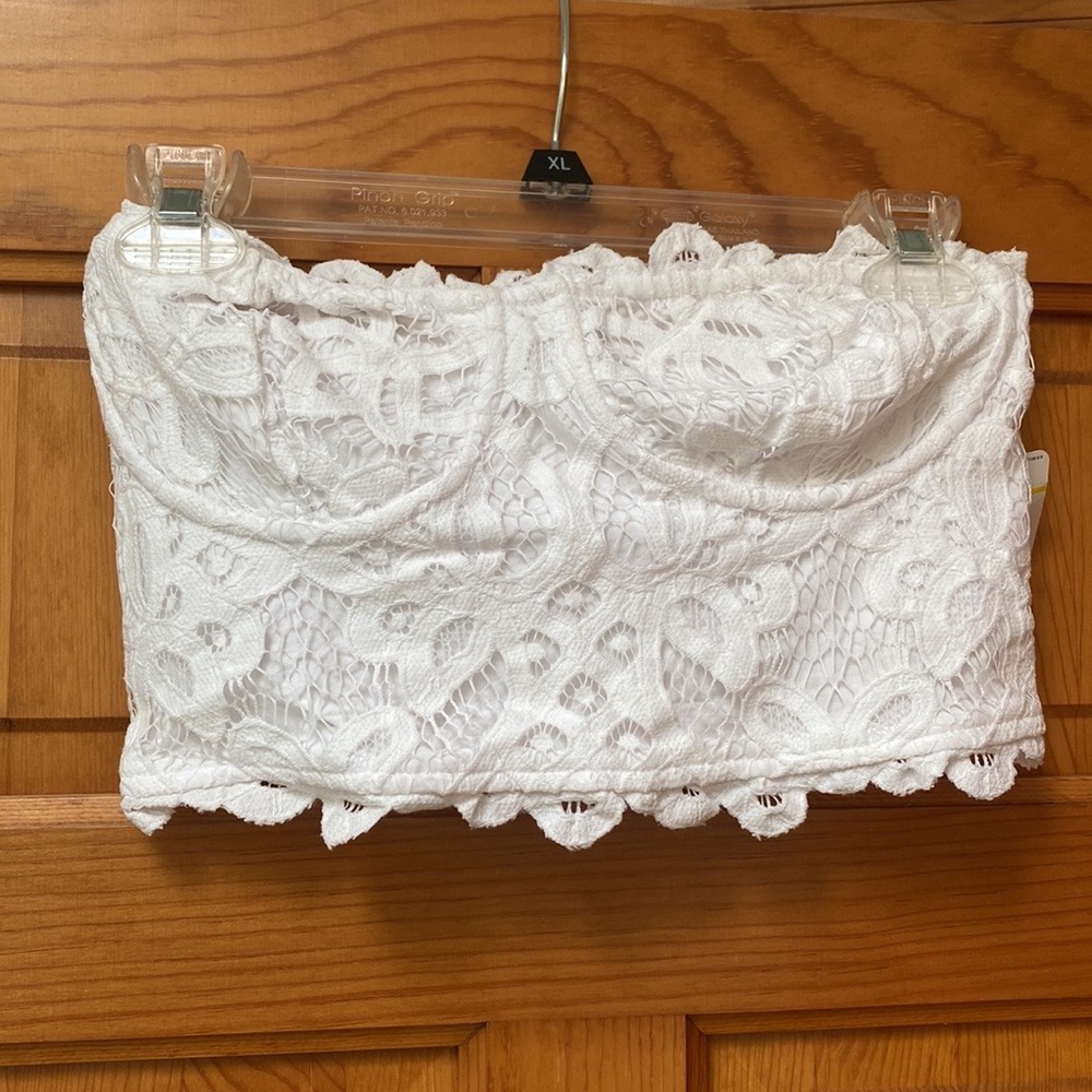 NWT White Lace Free People Tube Top